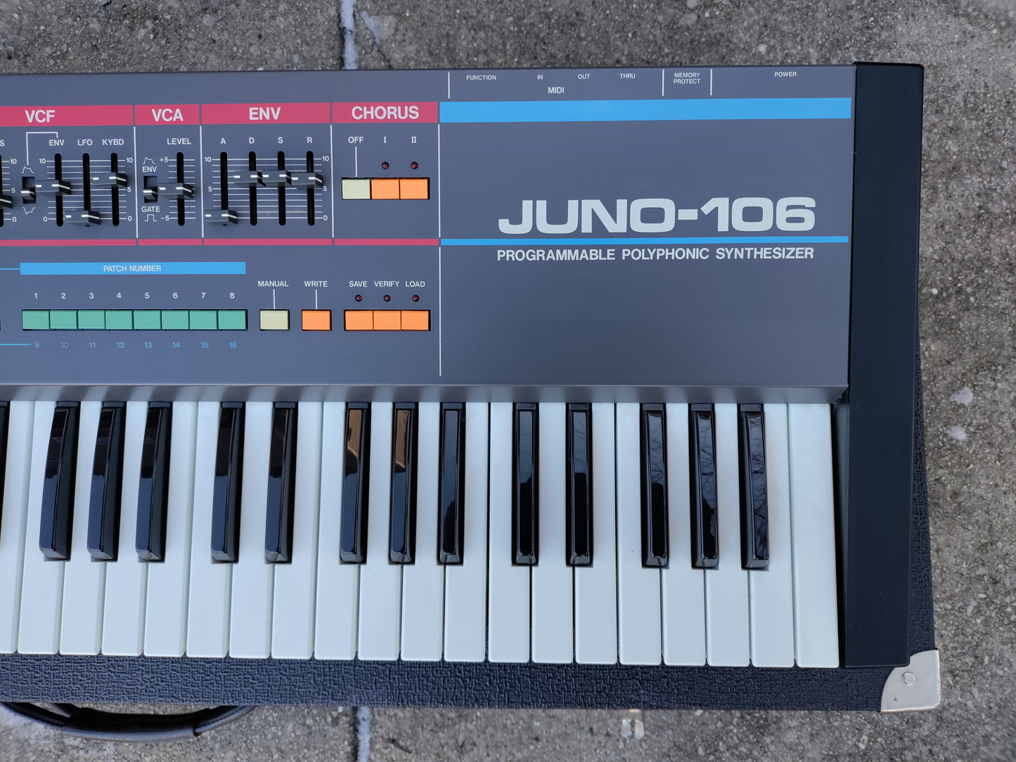 Roland Juno 106 Synth and Flight Case - Refurbished