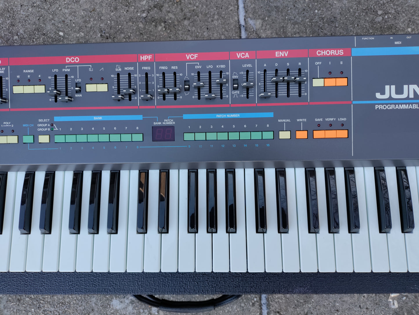 Roland Juno 106 Synth and Flight Case - Refurbished