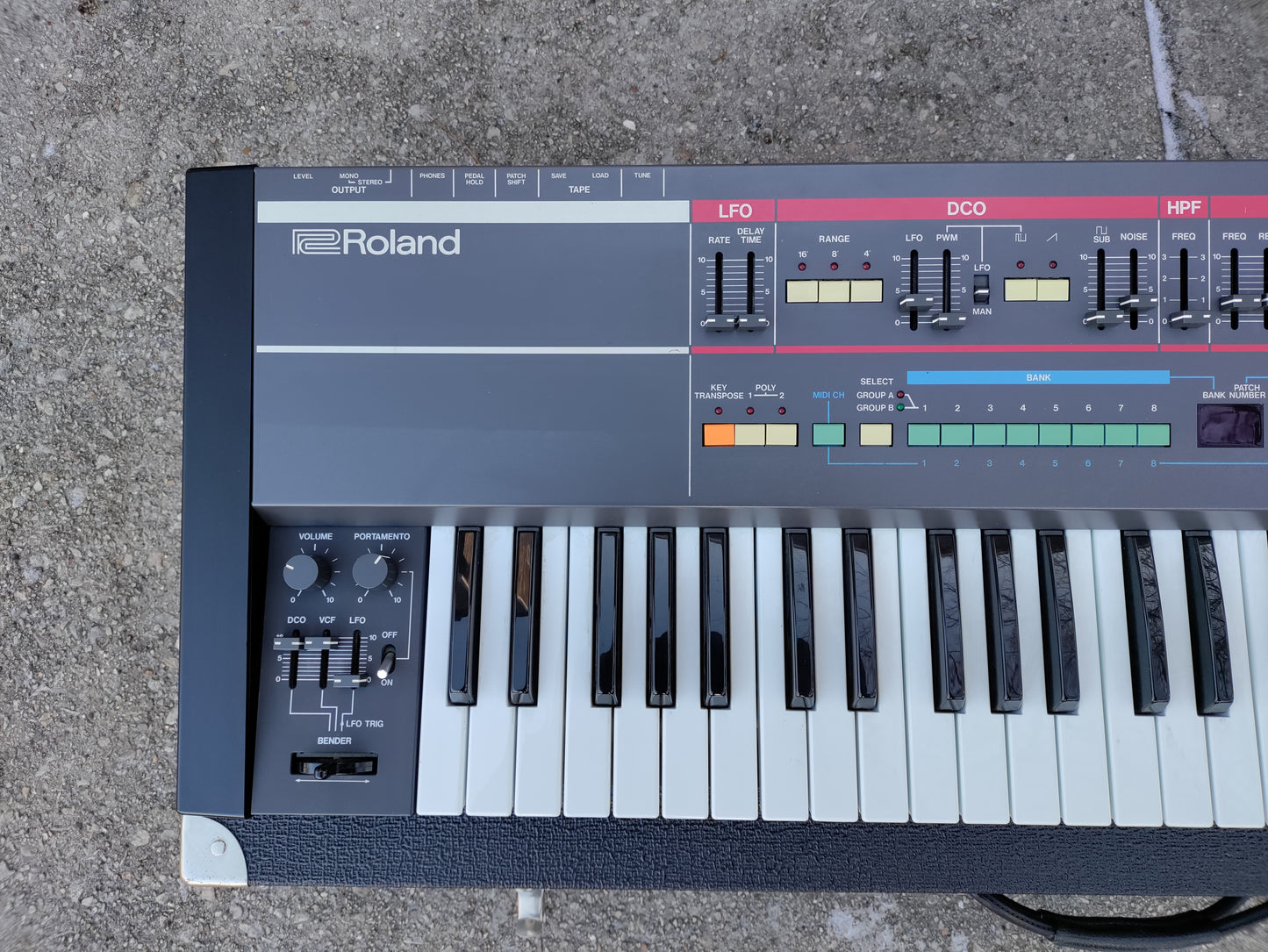 Roland Juno 106 Synth and Flight Case - Refurbished