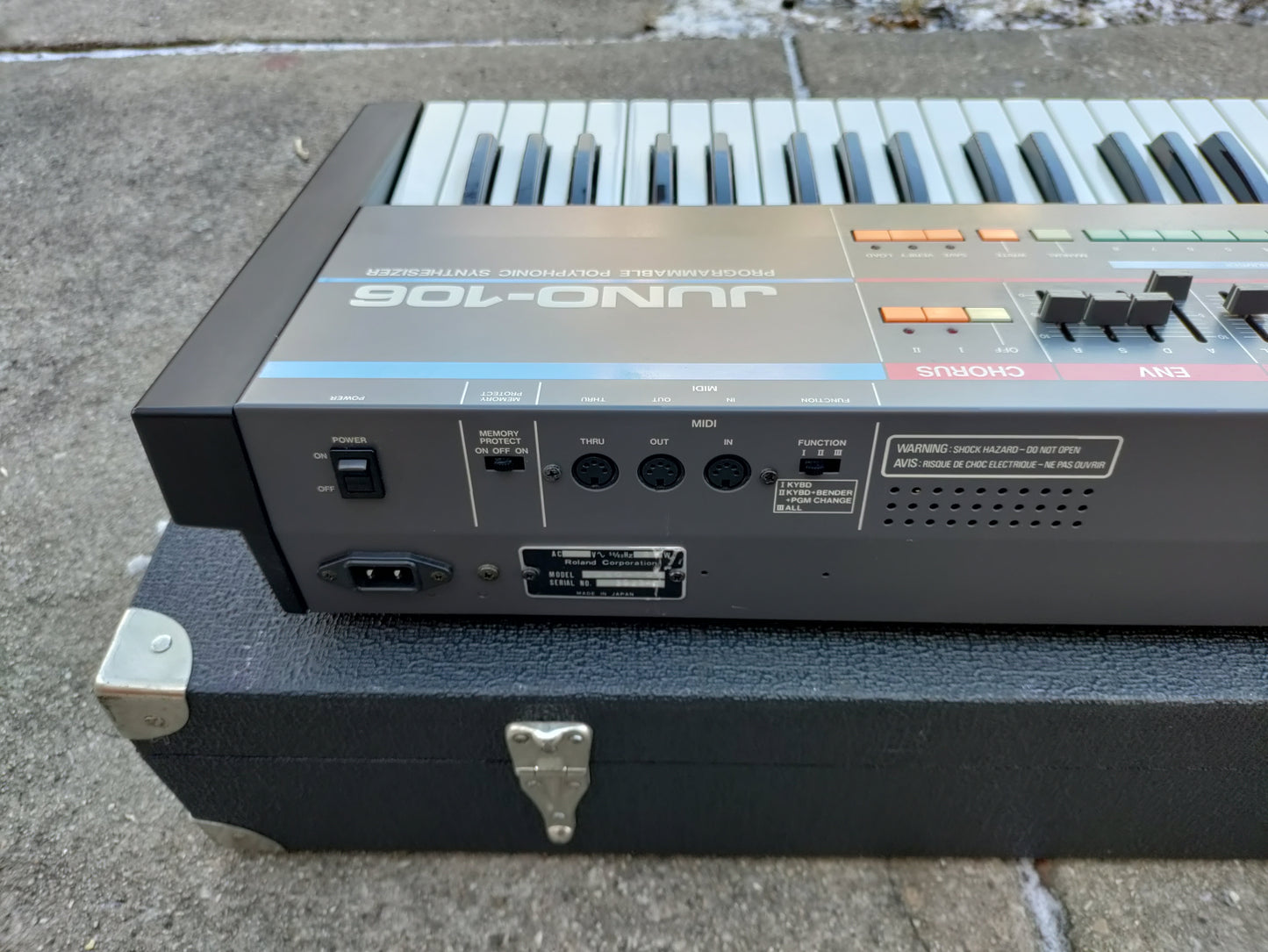Roland Juno 106 Synth and Flight Case - Refurbished