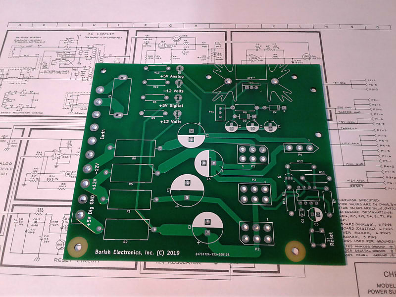 Rhodes Chroma Power Supply PSU PCB Replacement Custom